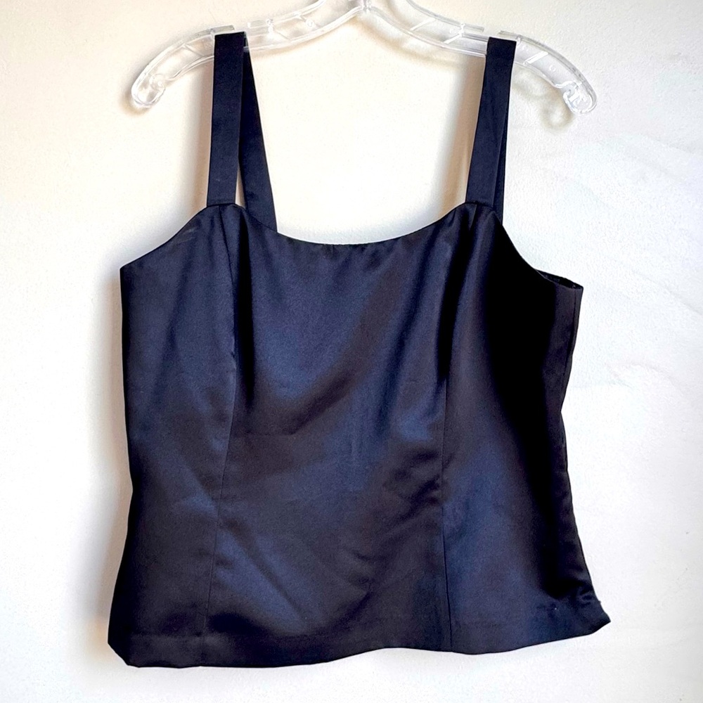 Women Black Tank Shell Camisole Thick Straps Closet‎ Stable Size 10